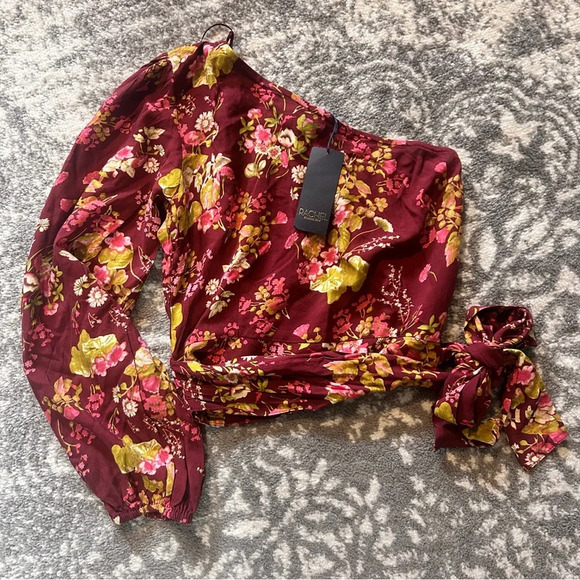 RACHEL Rachel Roy NWT One Shoulder Tie Crop Top - Picture 1 of 6